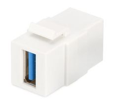 DIGITUS Moduł Keystone USB 3.0, łącznik do gniazd i pustych paneli, żeński/żeński, Biały
