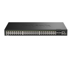 D-LINK Przełącznik Smart DGS-1530-52P/E 48 portów GE PoE(30W) + 4 porty 10G SFP+ 370W
