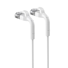 EXTRALINK Patchcord kat.6a U/FTP 1Gbps miedź kabel sieciowy skrętka, łamana końcówka 0.5m biały