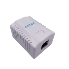 GEMBIRD Gniazdo natynkowe ekranowane 1xRJ45, Kat. 6A FTP, białe