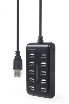 GEMBIRD HUB USB 2.0 10-portowy czarny 