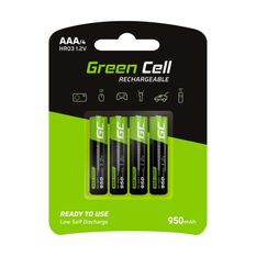 GREEN CELL Akumulatorki Paluszki 4x AAA HR03 950mAh 