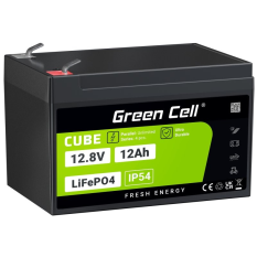 GREEN CELL Akumulator CUBE LiFePO4 12Ah 12V/12.8V 153.6Wh 