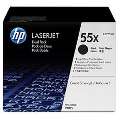HP INC Toner 55X P3015 Czarny CE255XD 12.5k Dwupak