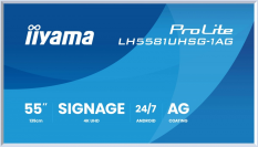 IIYAMA Monitor 55 cali LH5581UHSG-1AG 24/7,VA,ANDROID 14,4K, 2x10W, WiFi,    UCHWYT CIENNY, 2xHDMI, USB-C, RJ45, IR, 2xUSB, WHITE 