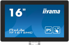 IIYAMA Monitor 15.6 cala TF1615MC-B1 IPS,pojemnościowa 10 punktów,450cd/m2,IP65,7H,HDMI,DP,VGA 