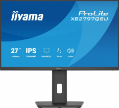 IIYAMA Monitor ProLite  27 cali XB2797QSU-B1 IPS,QHD,2xHDMI,DP,350cd,75Hz,1000:1,     USB HUB,x4 ((2x Type-A v.3.2 Gen 1 (5Gbps, 4.5W) 2x Type-C (5Gbps, 5W))