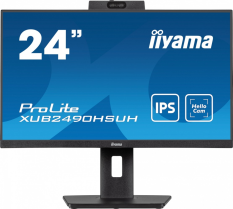 IIYAMA Monitor 24 cale XUB2490HSUH-B1 IPS,FHD,CAM,MIC,HDMI,DP,3xUSB(3.2),  100Hz,250cd,4ms,ADAPTIVE SYNC,FlickerFree,2x2W,WINDOWS HELLO 