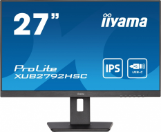IIYAMA Monitor 27 cali XUB2792HSC-B5 IPS,FHD,USB-C,HDMI,DP,USB3.0,HAS(150mm) 
