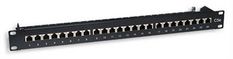INTELLINET Patchpanel 19 cali, 24 porty, STP kat.5e czarny 