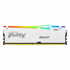 KINGSTON Pamięć DDR5 Fury Beast RGB 32GB(1*32GB)/6000 CL30 EXPO biała
