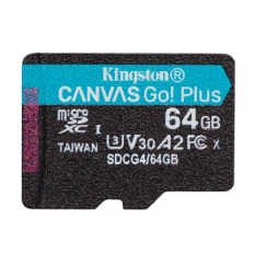 KINGSTON Karta pamięci microSD 64GB Canvas Go! Plus 200MB/s A2 U3 V30