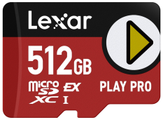 LEXAR Karta pamięci microSDHX PLAY PRO 512GB EXPRESS 7.1 900MB/s