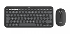 LOGITECH Zestaw klawiatura i mysz Pebble Combo for Mac Tonal Graphite  920-012244 Grafitowy