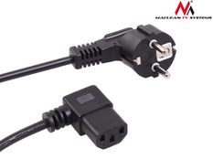 MACLEAN Kabel zasilający kątowy 3 pin 3M wtyk EU MCTV-803