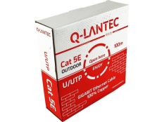 Q-LANTEC Kabel teleinformatyczny U/UTP kat.5e, PE zewnętrzny suchy, Fca, 100m