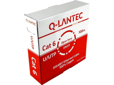 Q-LANTEC Kabel teleinformatyczny U/UTP kat.6, PVC, Eca, 100m
