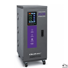 QOLTEC Trójfazowy stabilizator napięcia AVR | 15kVA | Dokładność +/-3% 