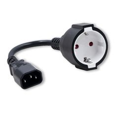 QOLTEC Adapter IEC 320 C14 / SCHUKO | 0.15m 