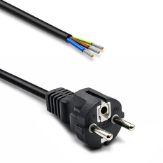 QOLTEC Kabel zasilający SCHUKO CEE 7/7 (E/F) | miedź Cu | odizolowany lutowany | 3x0.75mm2 | 1.8m 