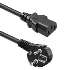 QOLTEC Kabel zasilający | wtyczka kątowa SCHUKO CEE 7/7 (E/F) |  IEC C133x0.5mm2 | czysta miedź Cu | 1.8m 