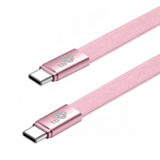 TB Kabel USB C - USB C 1m płaski pudrowy róż