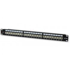 TECHLY Patch panel 24 STP Cat. 6/6a, czarny