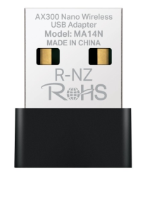 TP-LINK Karta sieciowa Mercusys  AX300 NanoWi-Fi USB Adapter                             SPEED: 287 Mbps at 2.4 GHz