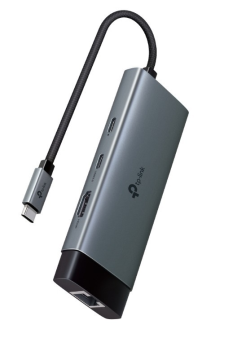 TP-LINK Hub USB Type-C  6-Port                                   SPEC: 1 × USB-C Connector,1 × HDMI 4K 60Hz Port,1 × USB-C PD 100W Port,1 × RJ45 FEATURE